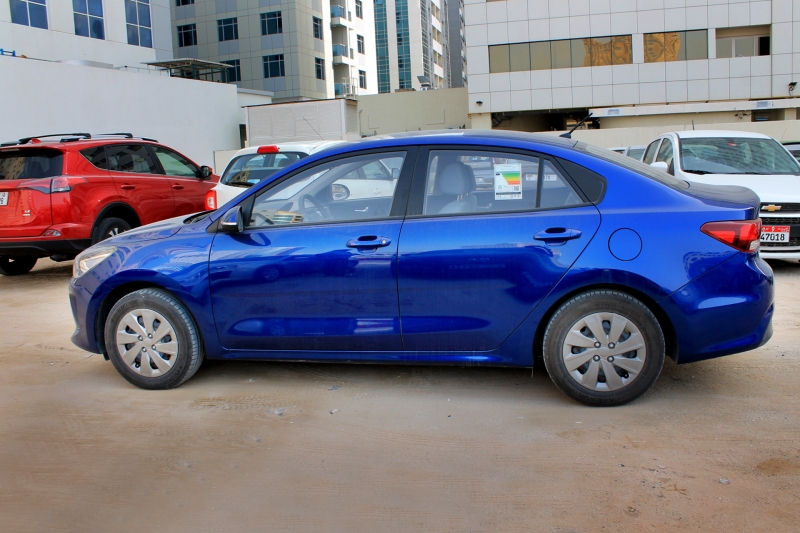 Blue Kia Rio Sedan 2019